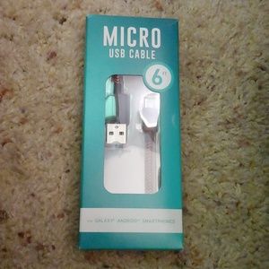 MICRO USB CABLE for Galaxy Android Smartphones